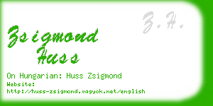 zsigmond huss business card